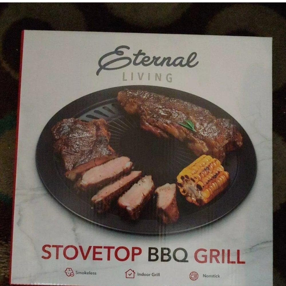 Stove Top Grill For use with Electric, Gas or Propane Stoves NEW In Box
